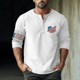 Men's Henley Shirt Graphic National Flag Henley Clothing Apparel 3D Print Outdoor Daily Long Sleeve Patchwork Button-Down Fashion Designer Comfortable