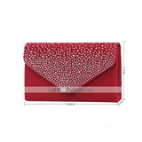 Women's Evening Bag Tri-fold Polyester Formal Wedding Party Crystal / Rhinestone Glitter Shine Silver Wine Black