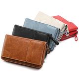 Women's Crossbody Bag Wallet Shoulder Bag Coin Purse Mobile Phone Bag Credit Card Holder Wallet PU Leather Outdoor Shopping Daily Zipper Solid Color Black Red Blue