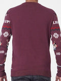 Men's Ugly Christmas Sweater Pullover Sweater Jumper Knitwear Ribbed Knit Knitted Print Elk Crew Neck Fashion Streetwear Christmas Daily Wear Clothing Apparel Fall & Winter Purple M L XL